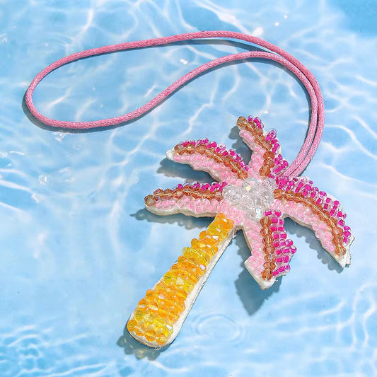 Palm Tree - Pink Yellow Bag Charm