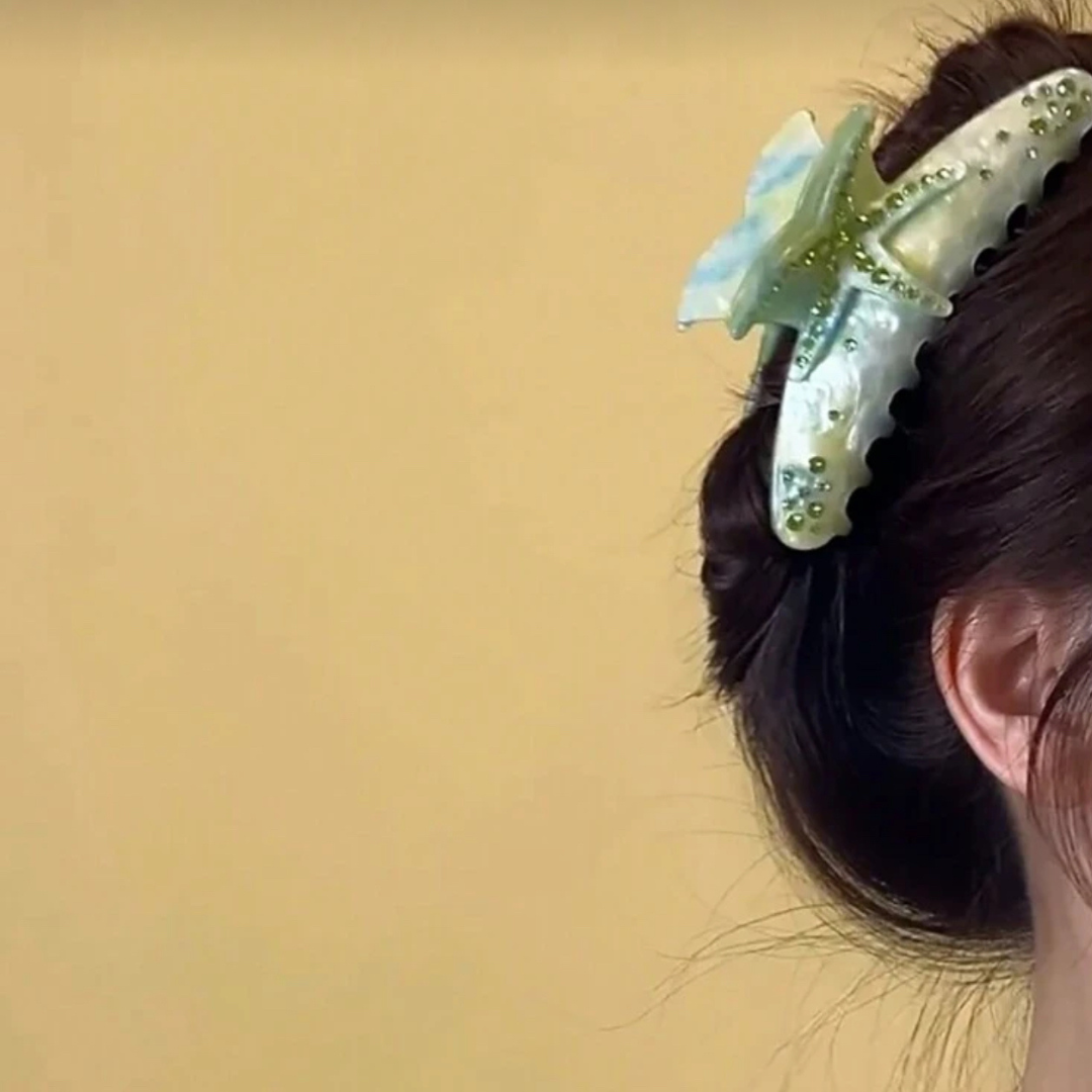 Starfish Hair Claw - Green