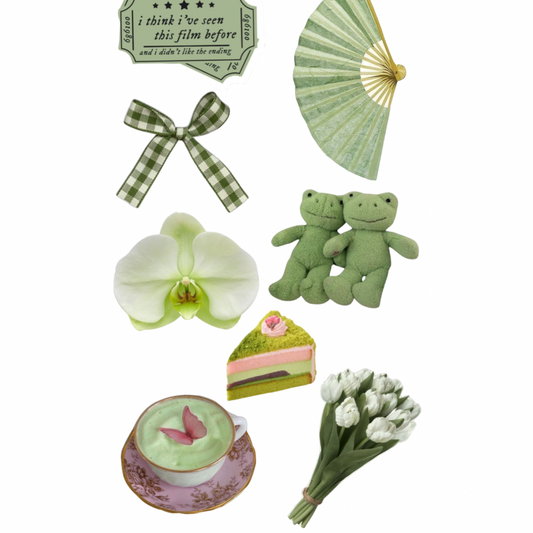 Green Bow Phone & Laptop Sticker Sheet