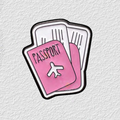 Pink Passport Phone Sticker Charm