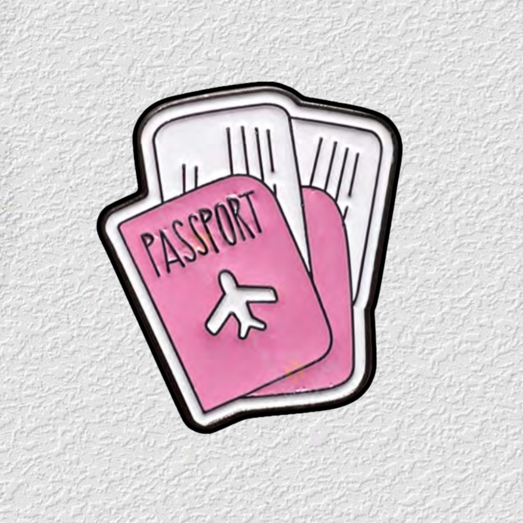 Pink Passport Phone Sticker Charm
