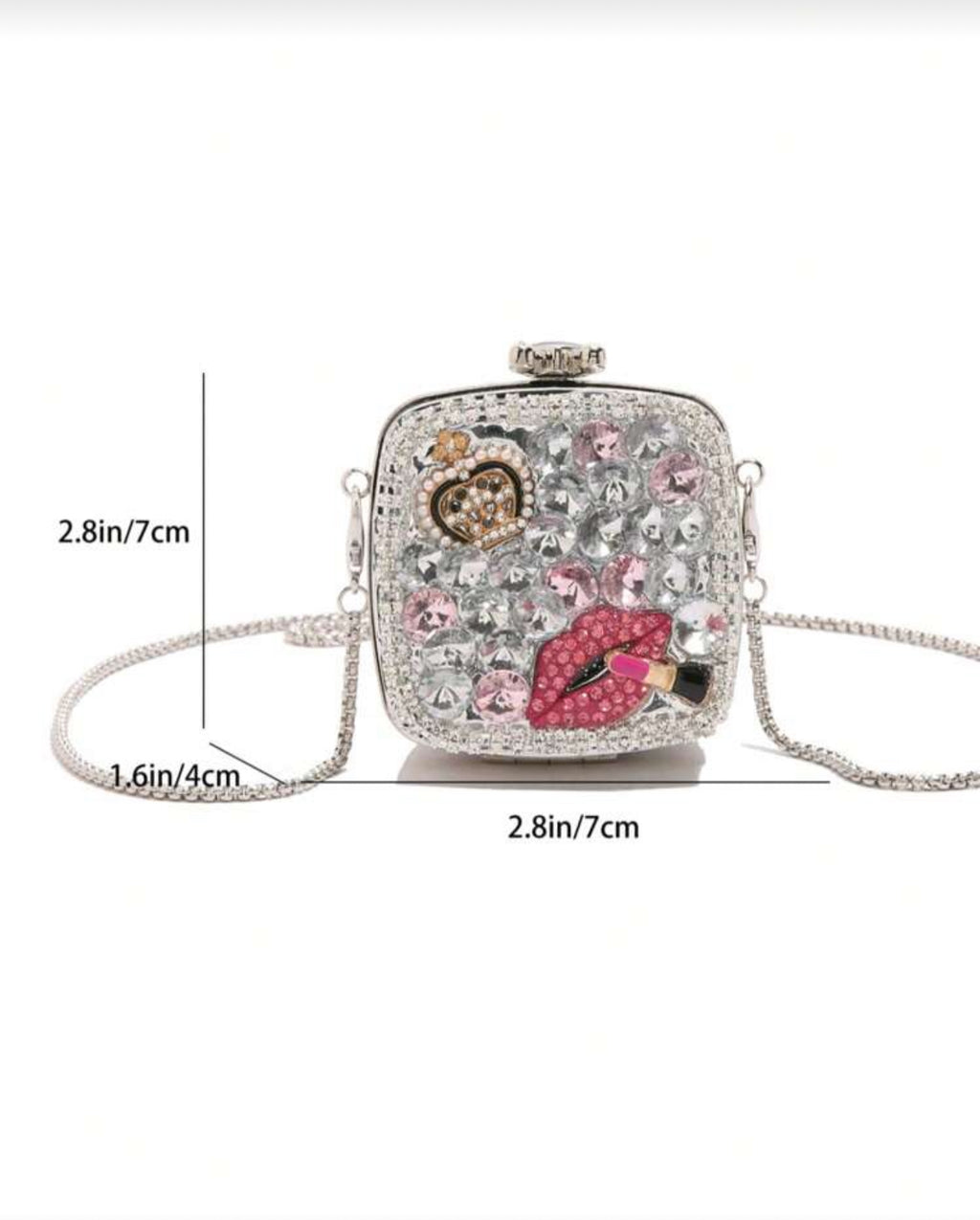 SQUARE CLUTCH - SILVER