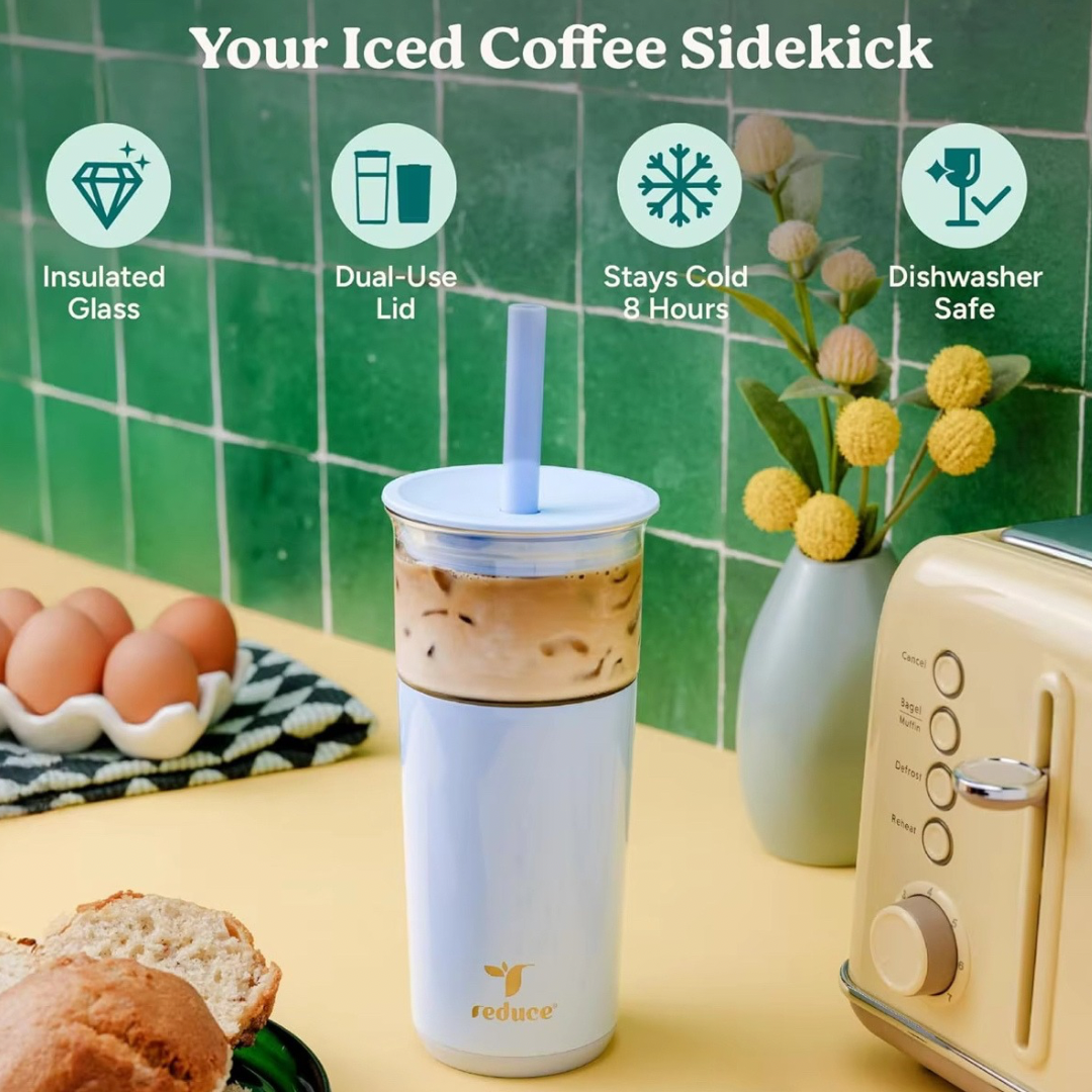 Ice Coffee Tumbler - Lilac 20 Oz