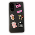 Metal Phone Sticker Charm Bundle 3 ( Pack of 6 )