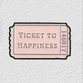 Ticket to happiness Phone Sticker Charm