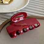Elegant Hair Claw Red