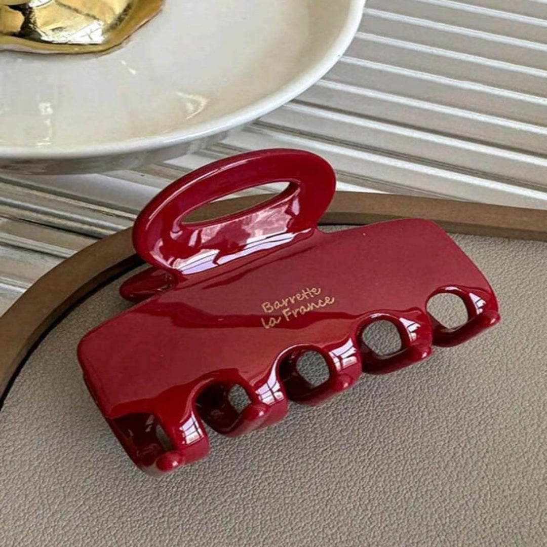 Elegant Hair Claw Red