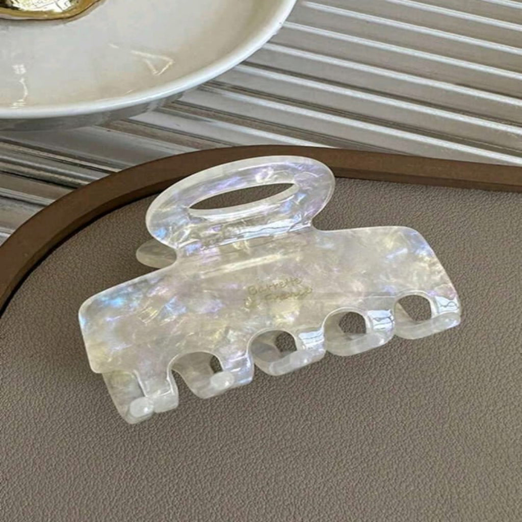 Elegant Hair Claw White