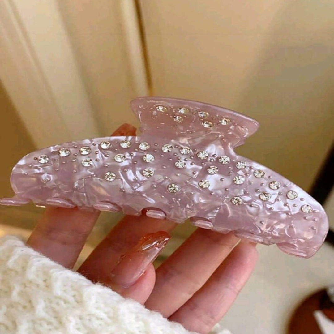 Retro Hair Claw Pink